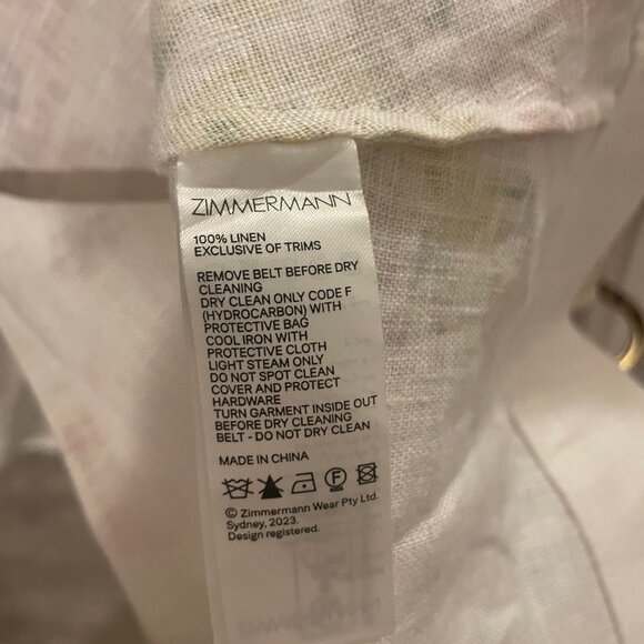 Zimmermann Natura Buttoned Mini Dress - Picture 8 of 10